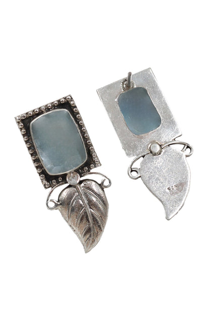 Hydro Stone Leaf Design Earrings 