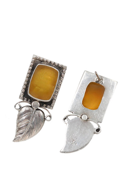Hydro Stone Leaf Pattern Earrings 