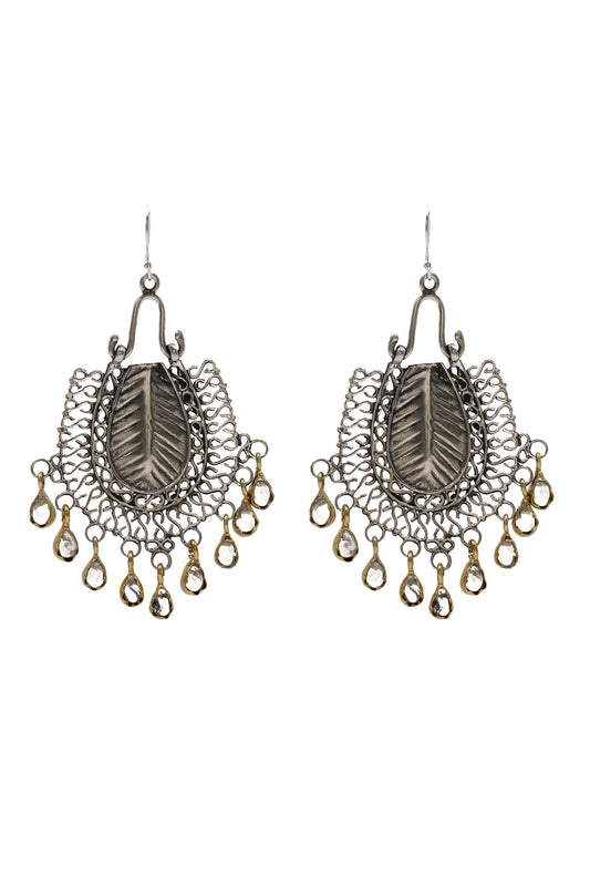 Kundan Filigree Drop Earrings 