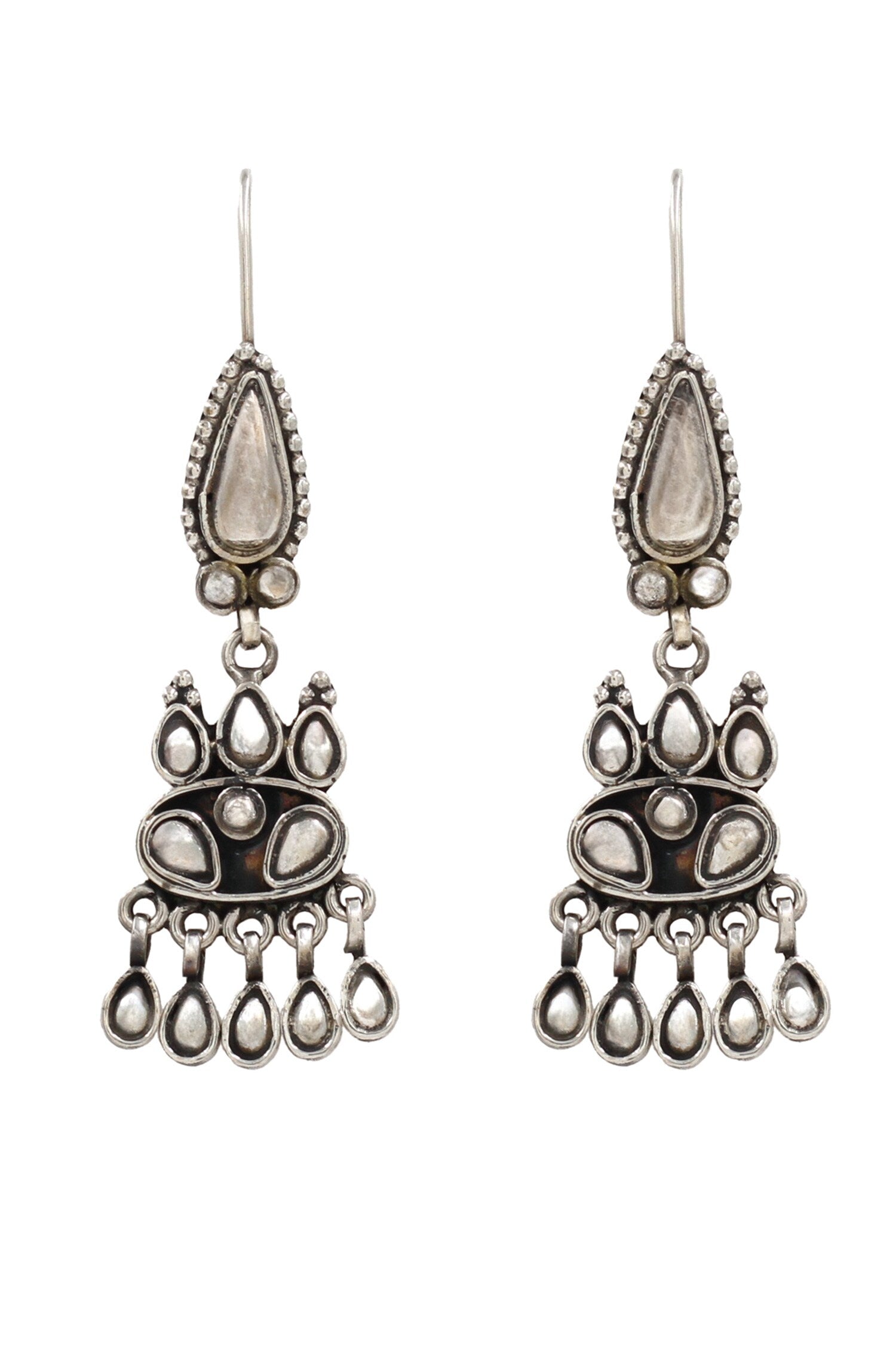 Hydro Stone Silver Danglers 