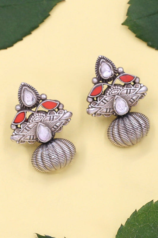 Floral Hydro Stone Studded Earrings 