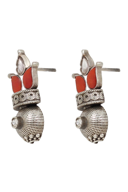 Red Hydro Stone Designer Earrings 