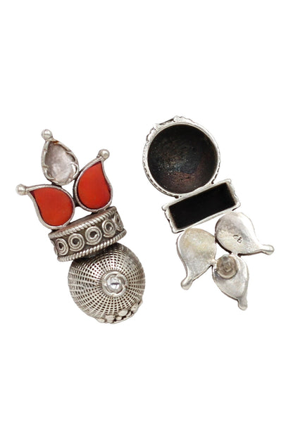 Red Hydro Stone Designer Earrings 