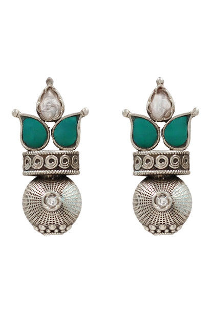 Paisley Hydro Stone Studded Earrings 