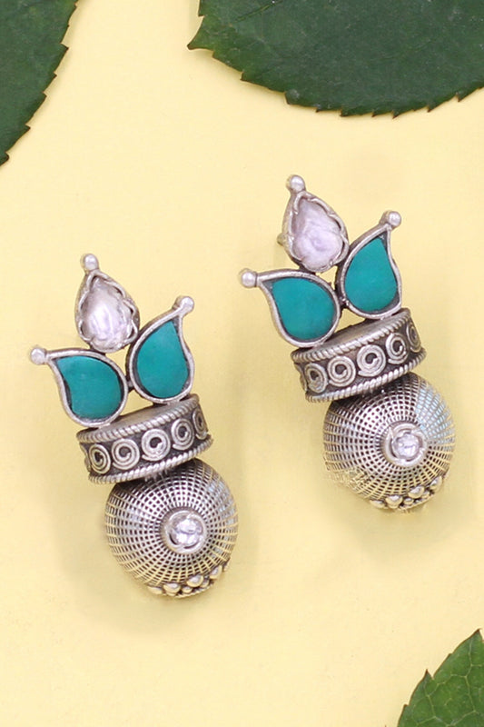 Paisley Hydro Stone Studded Earrings 