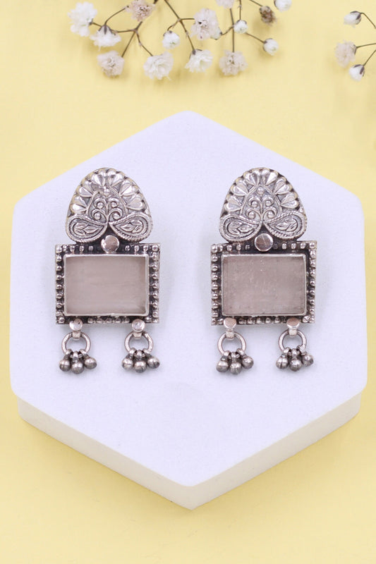 Floral Quartz Dangler Earrings 