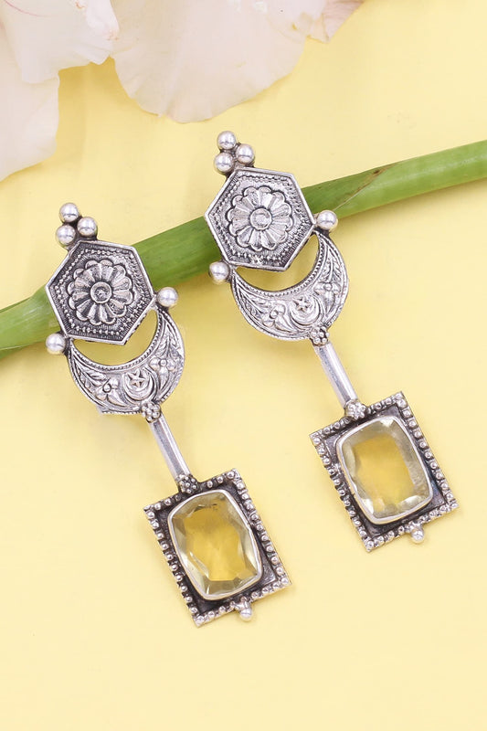 Geometric Hydro Stone Earrings 