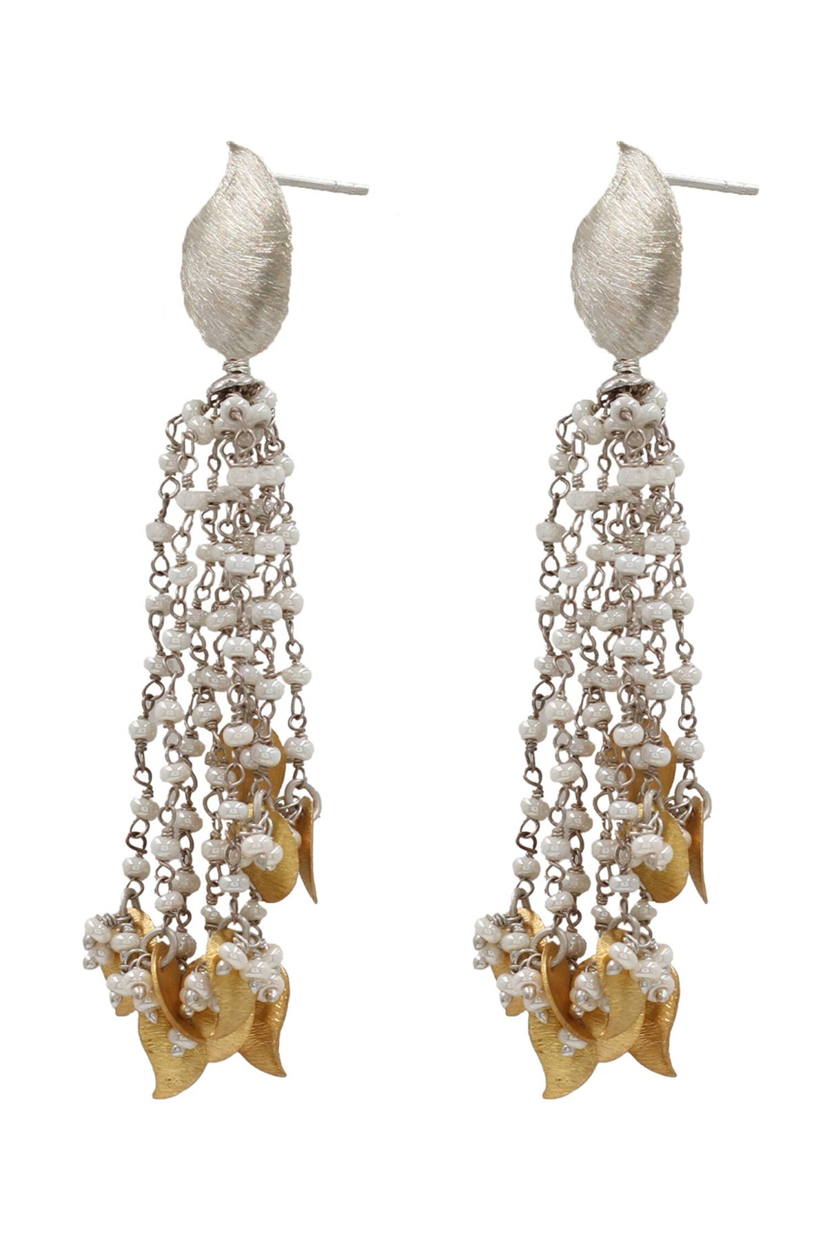 Paisley Pearl Tassel Earrings 
