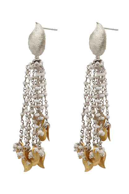 Paisley Pearl Tassel Earrings 