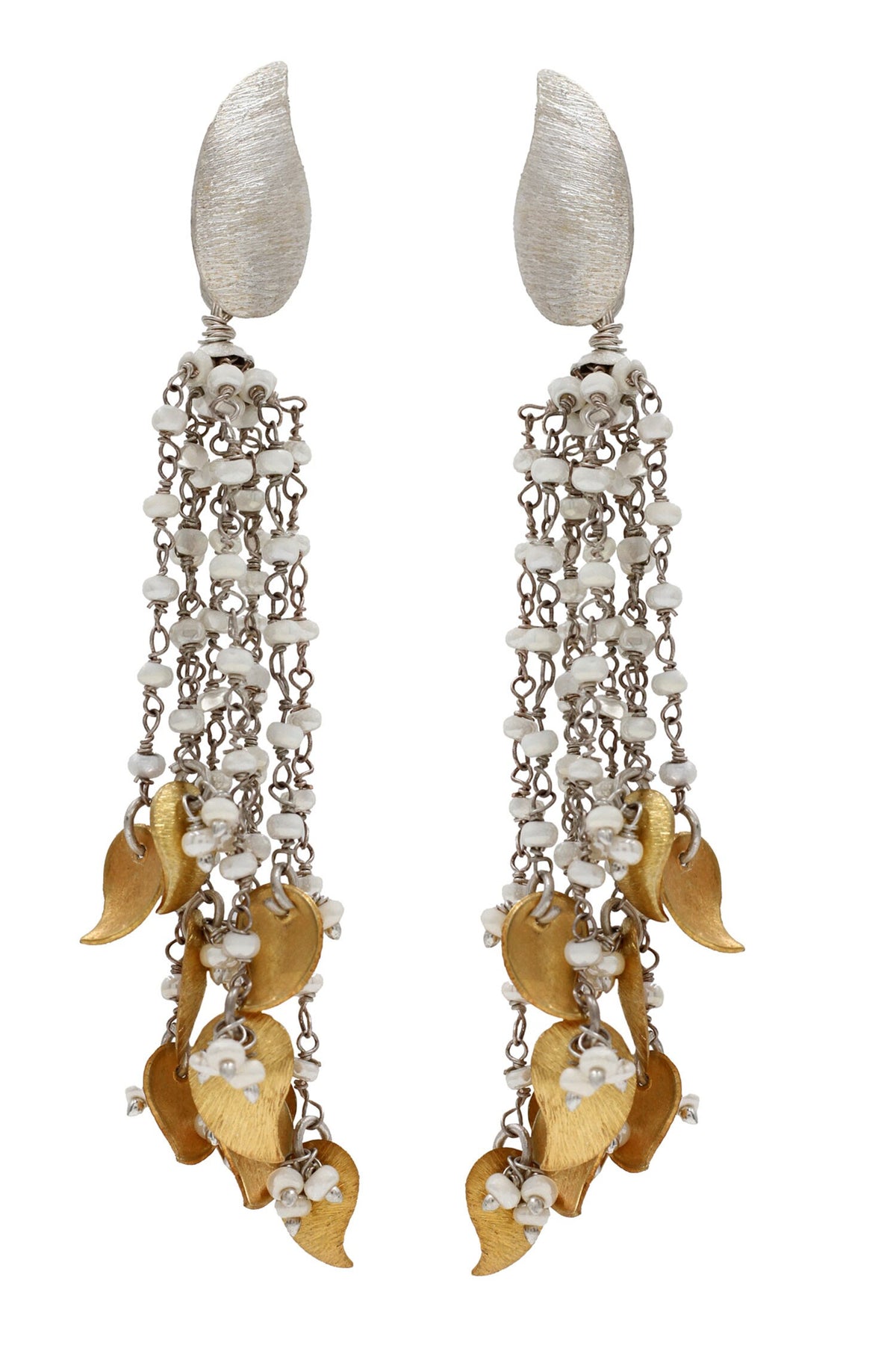 Paisley Pearl Tassel Earrings 