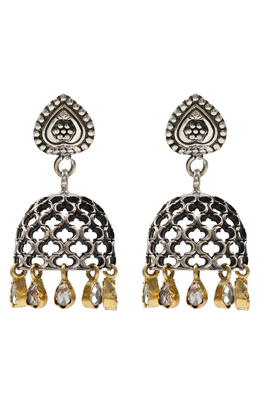 Jaali Stone Tassel Jhumkas 