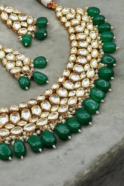 Kundan Embellished Necklace Set 