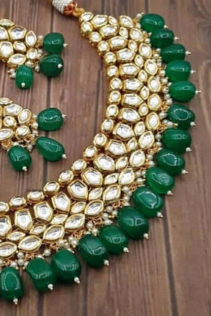 Kundan Embellished Necklace Set 