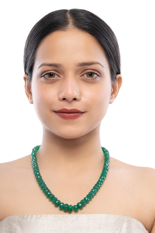Green Onyx Bead Necklace 