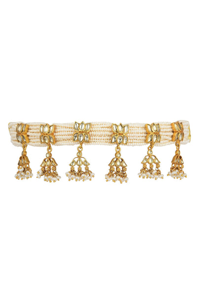 Kundan Pearl Embellished Choker Set 