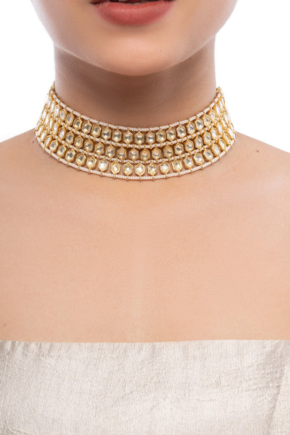 Kundan Pearl Embellished Choker 