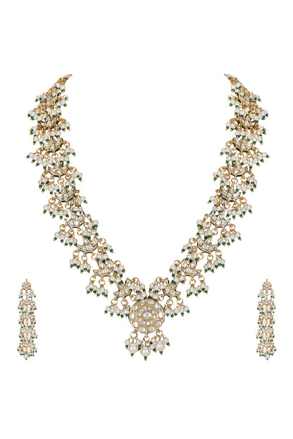 Kundan Bead Embellished Necklace Set 