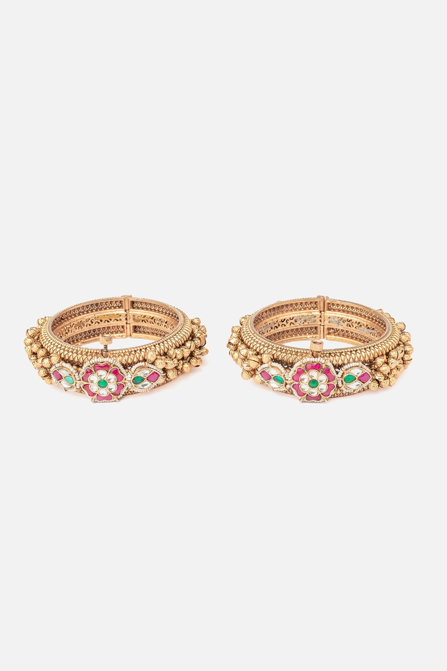 Bloom Vine Embellished Bangles Set 