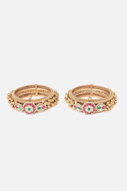 Bloom Vine Embellished Bangles Set 