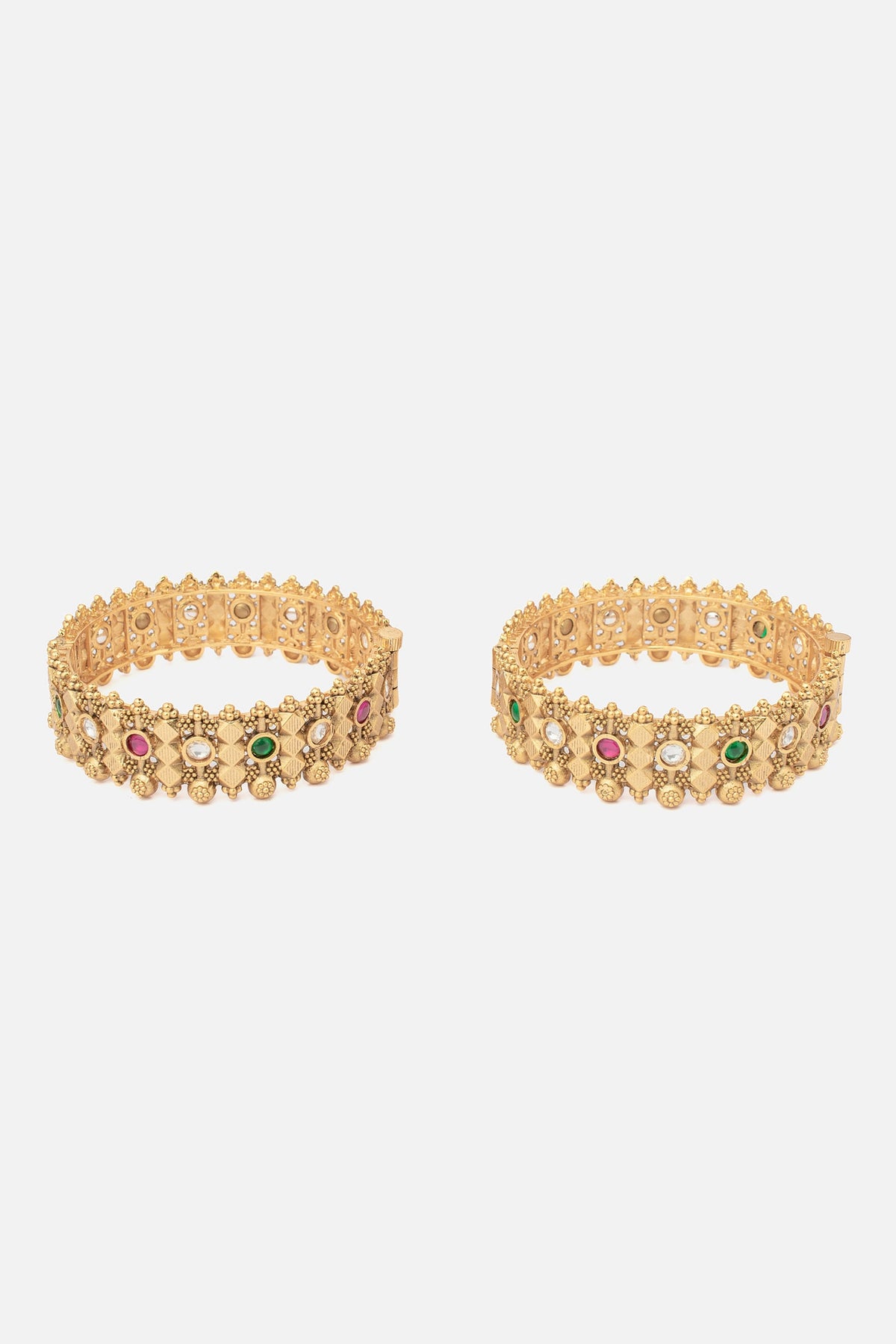 Carved Temple Bangles Set 