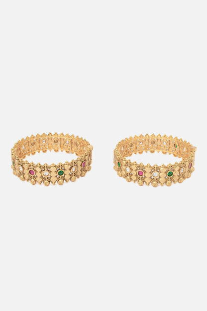 Carved Temple Bangles Set 