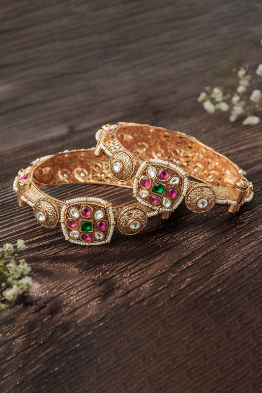 Gul Stone Embellished Bangles Set 