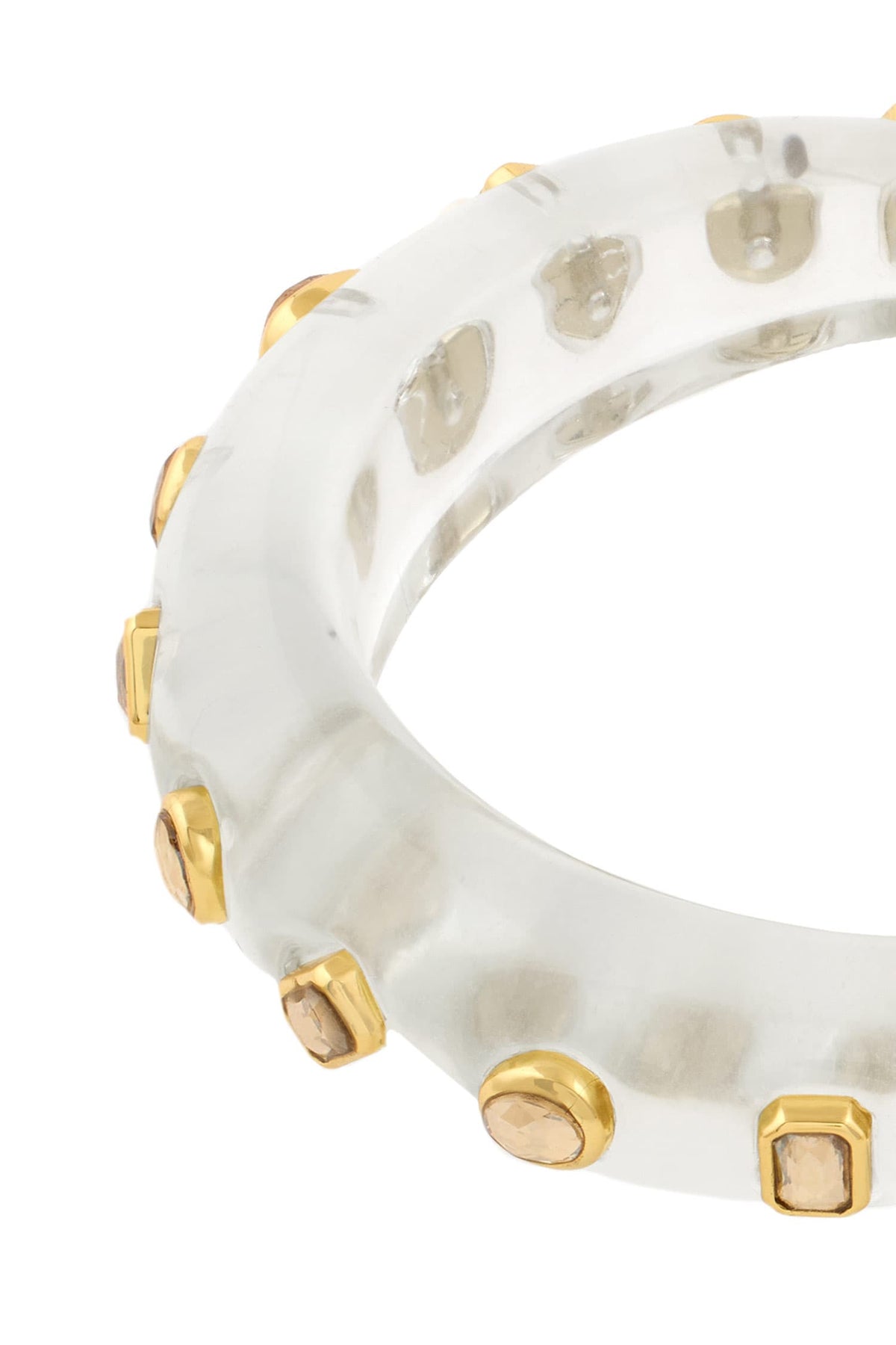 Crystal Embellished Hoop Earrings 