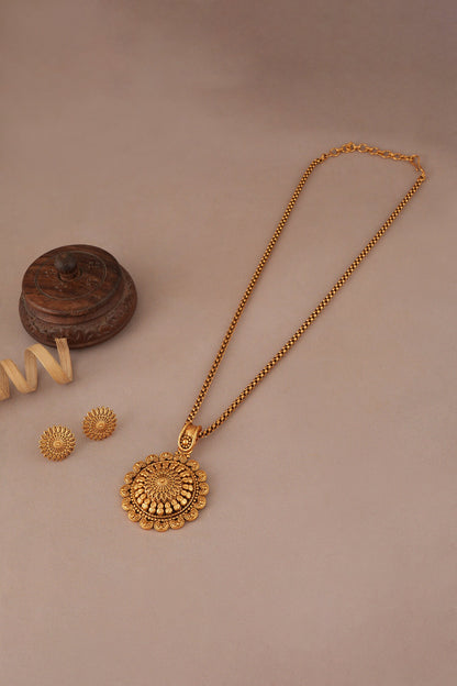 Antique Floral Pendant Set 