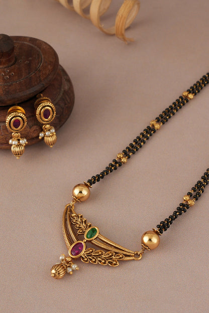 Antique Gold Mangalsutra Set 