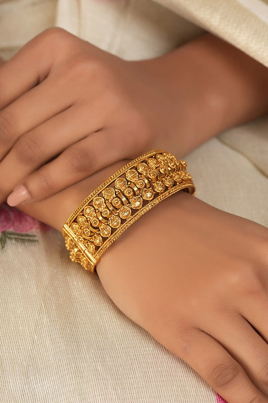 Antique Gold Openable Kada Bangle 