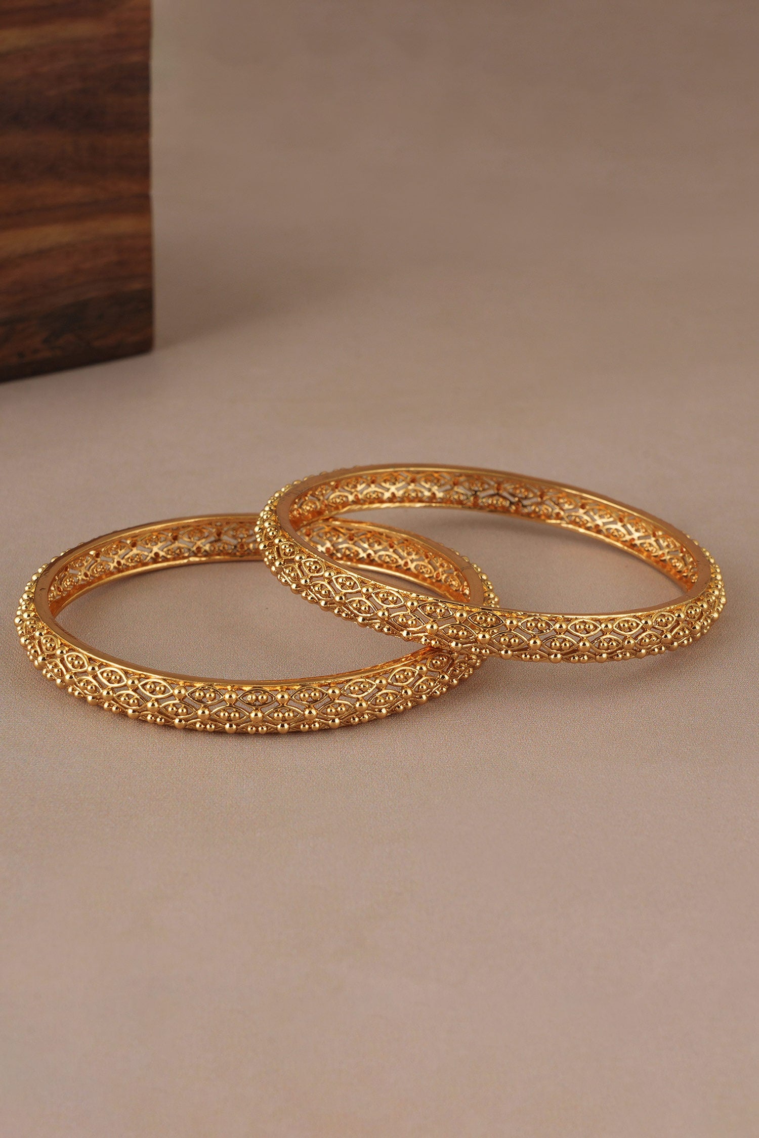 Designer Gold Plated Bangle Set 