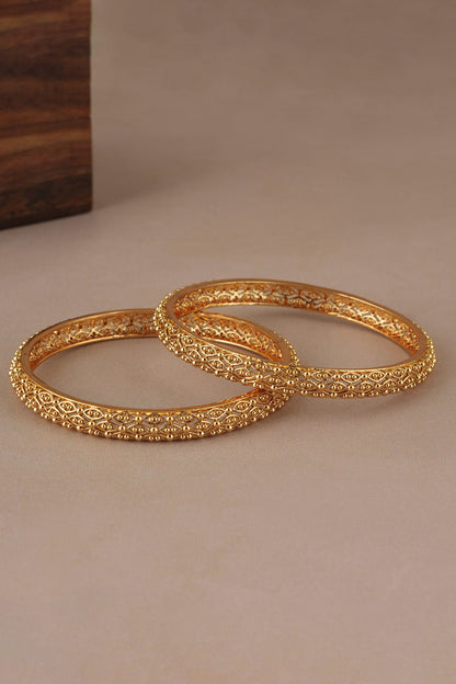 Designer Gold Plated Bangle Set 