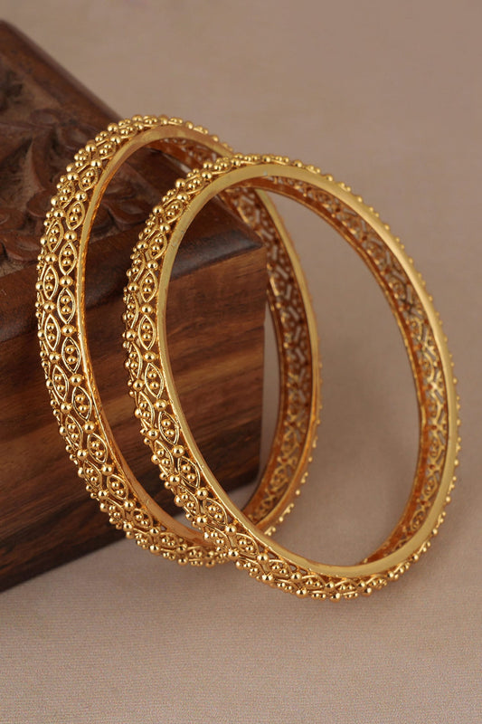 Designer Gold Plated Bangle Set 