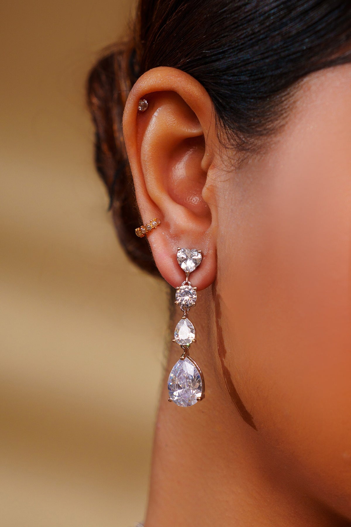 Diamond Pendant Necklace & Earring Set 