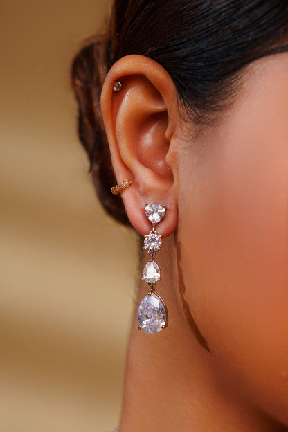 Diamond Pendant Necklace & Earring Set 