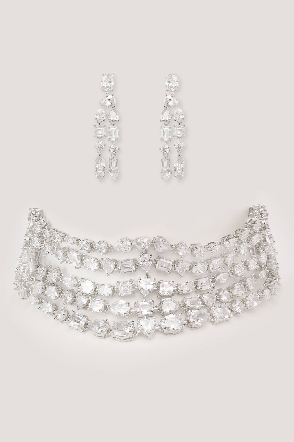 Dramatic Diamond Choker Set 