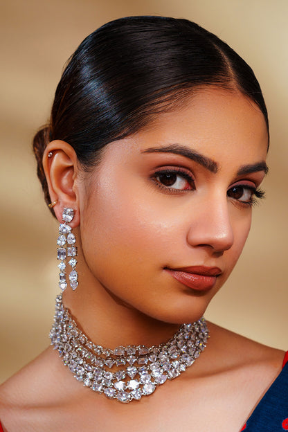 Dramatic Diamond Choker Set 