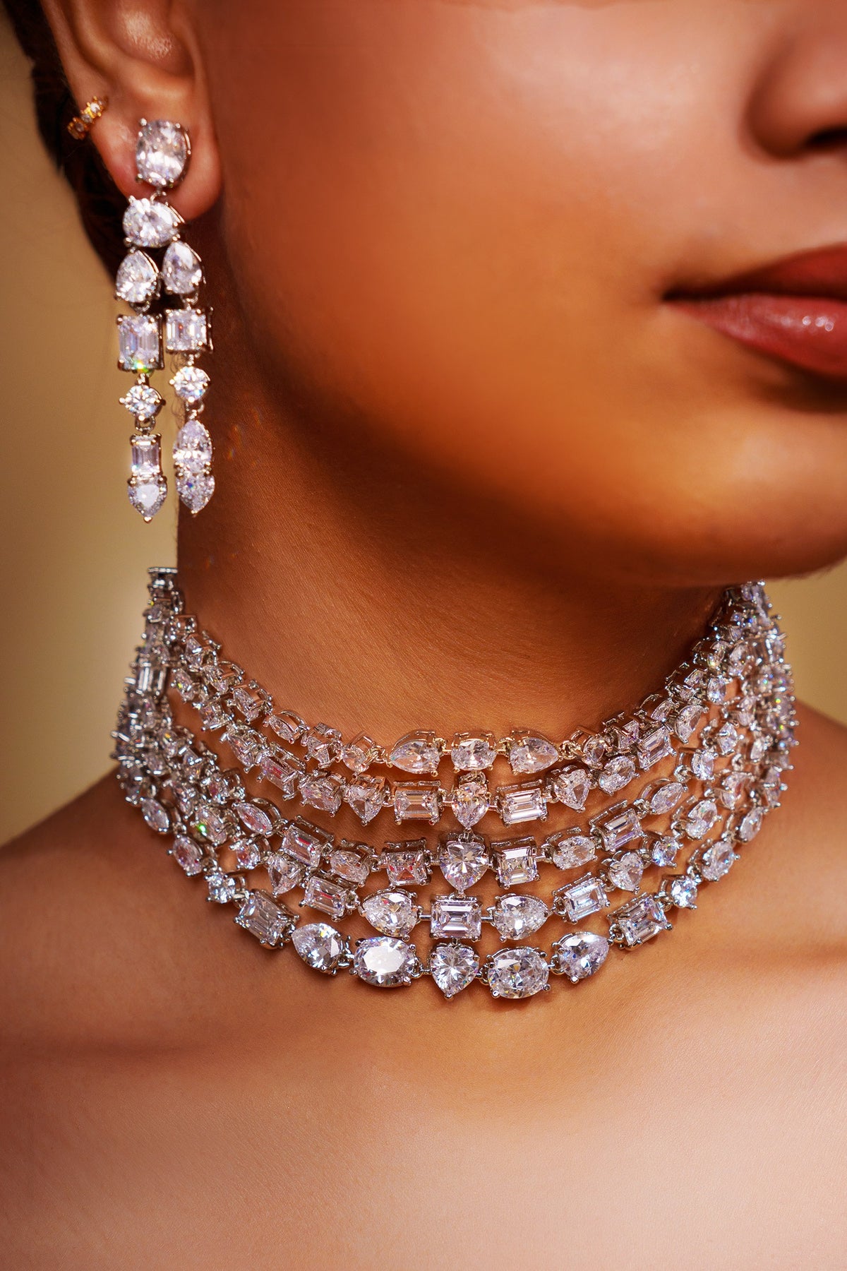 Dramatic Diamond Choker Set 