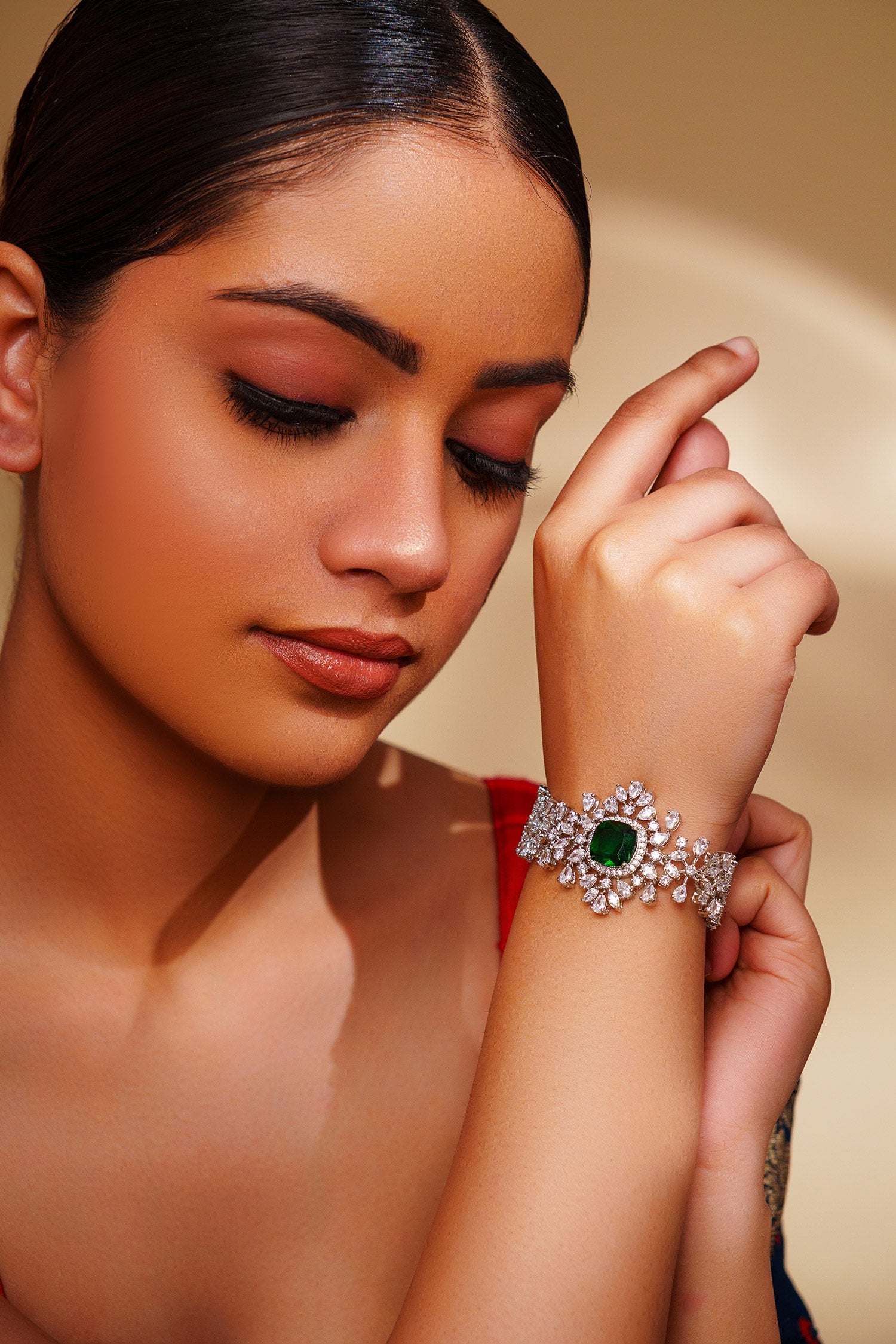 Emerald Embellished Bracelet 