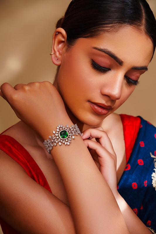 Emerald Embellished Bracelet 