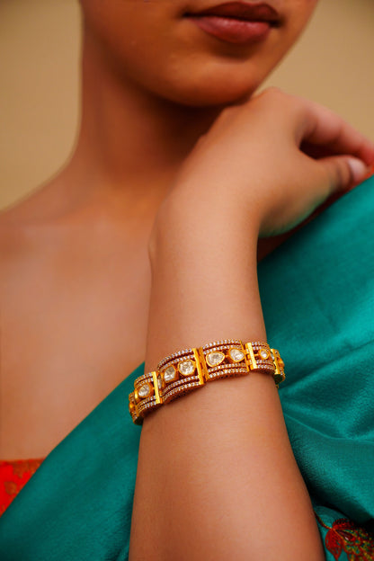 Moissanite Kada Bracelet 