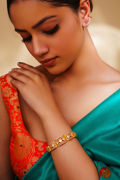 Moissanite Kada Bracelet 