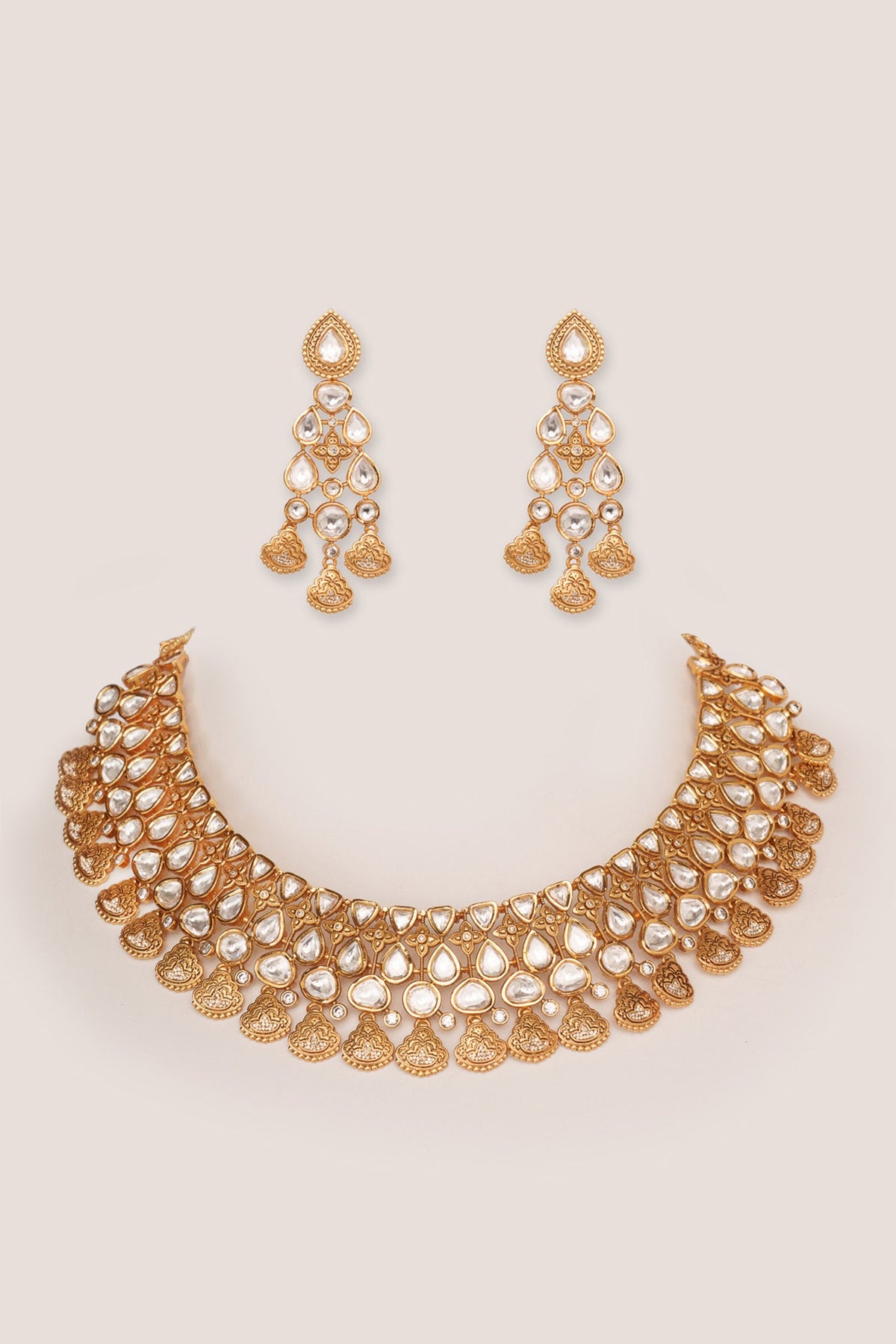 Kundan Polki Jewellery Set 