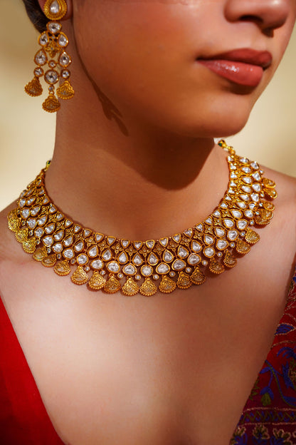 Kundan Polki Jewellery Set 