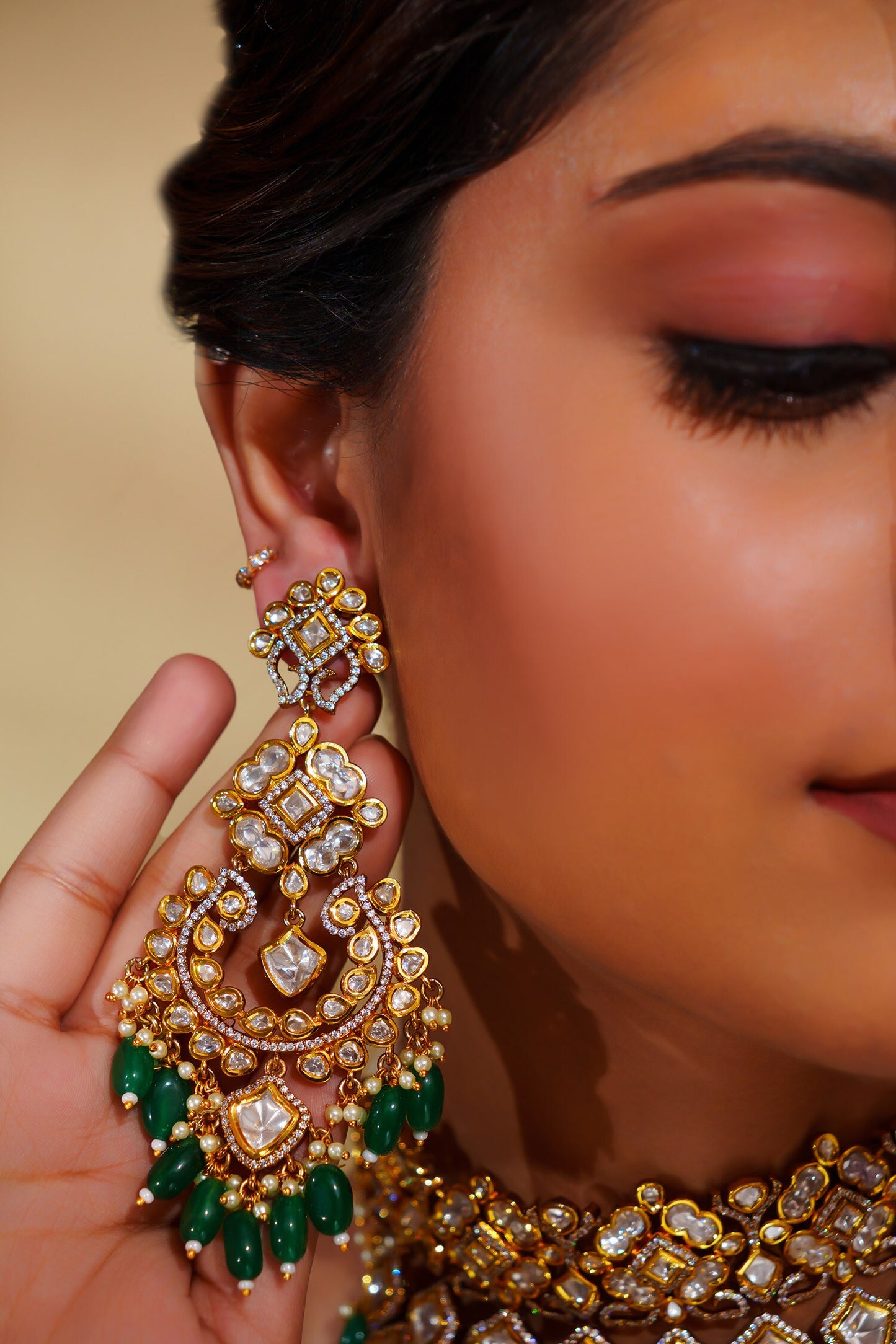 Kundan Necklace Set With Maangtikka 