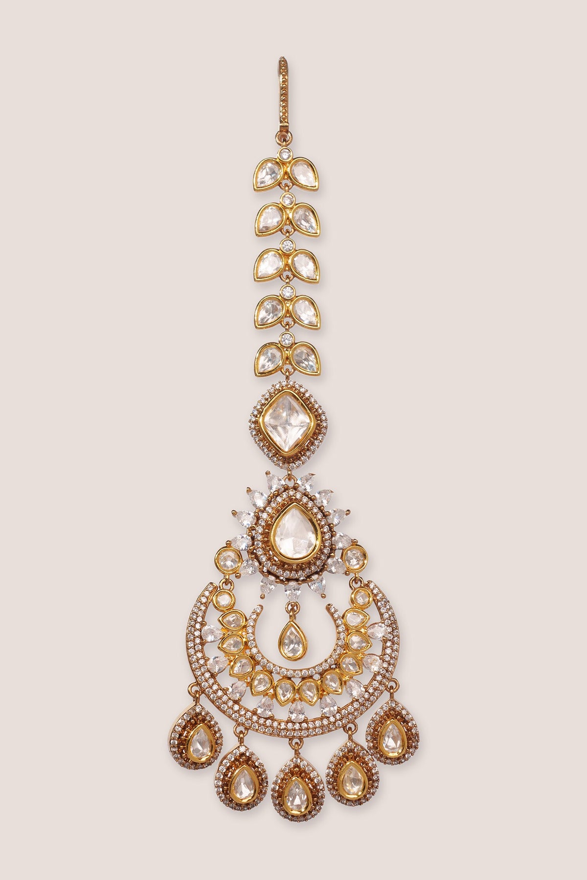 Designer Kundan Polki Maangtikka 