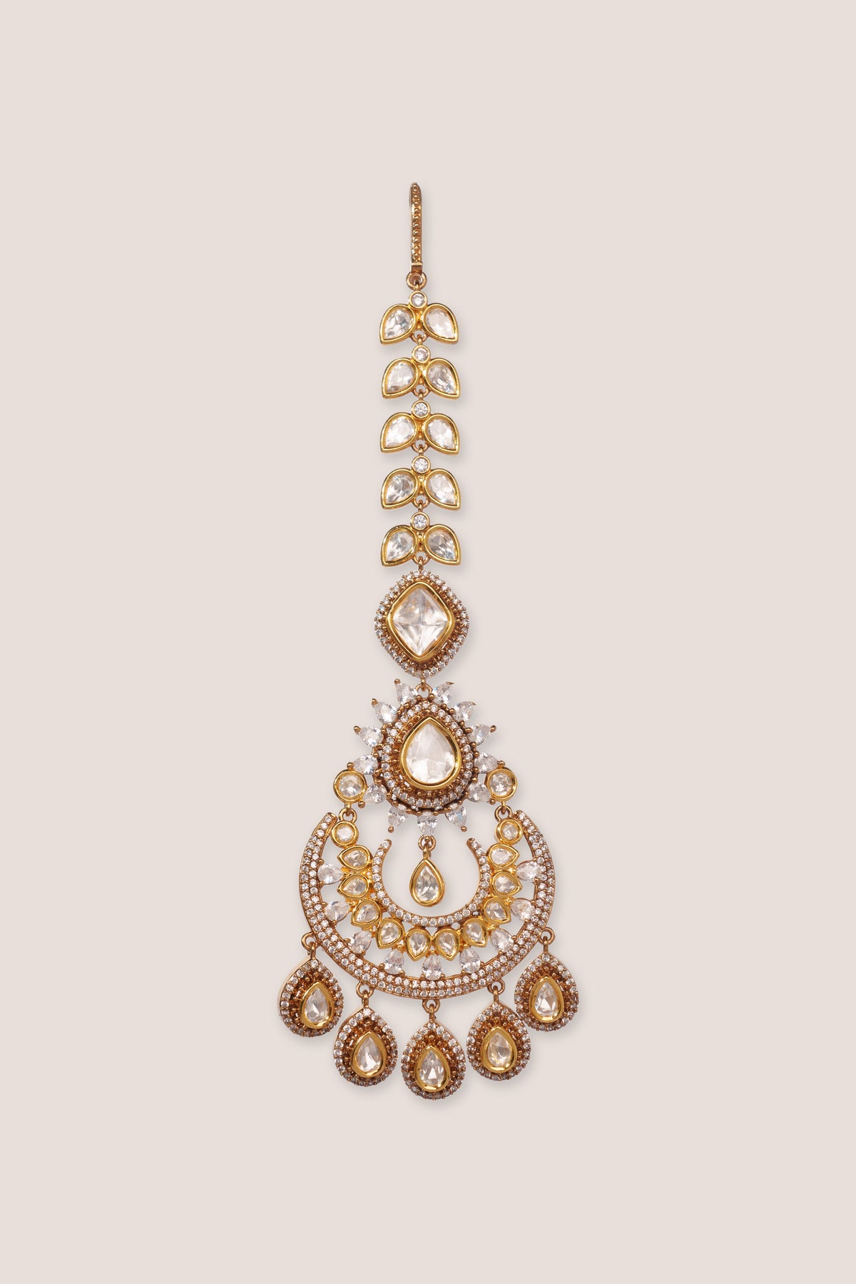 Designer Kundan Polki Maangtikka 