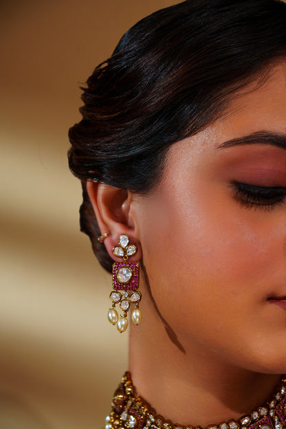 Kundan Polki Necklace Set 
