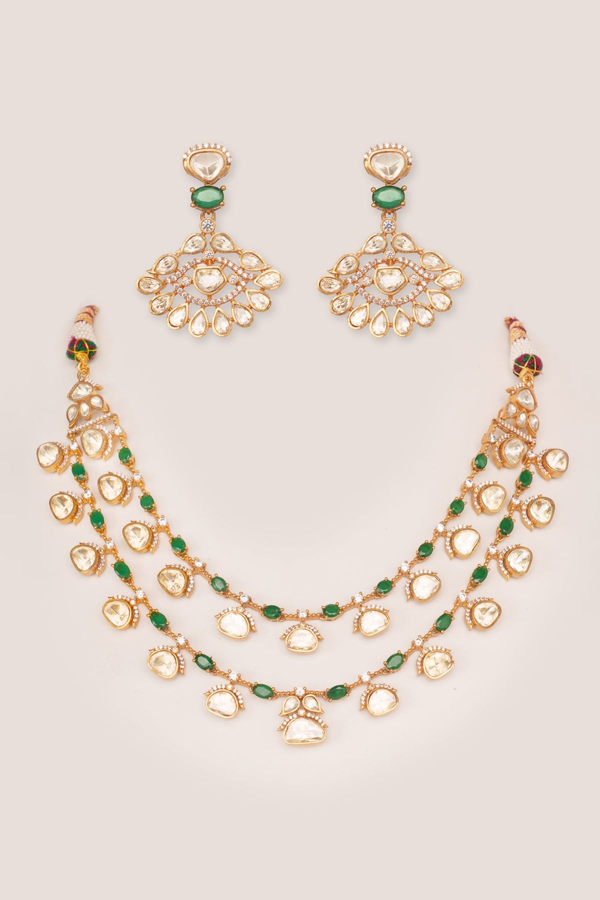 Dramatic Moissanite Necklace & Earring Set 