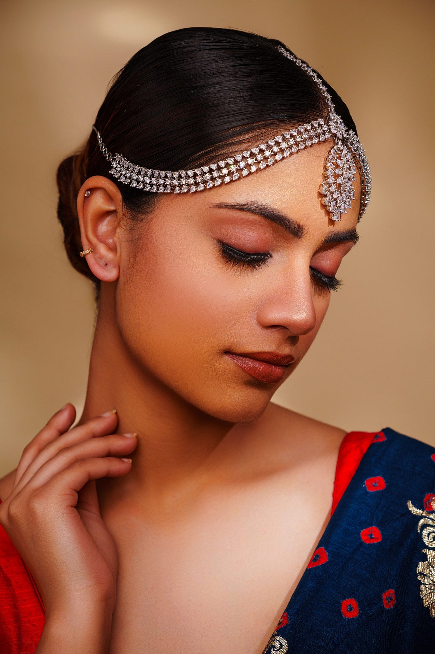 Diamond Studded Mathapatti 